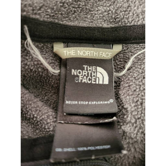 The North Face Womens Pullover Fleece Sweatshirt Gray 1/4 Zip Long Sleev… - Picture 5 of 7
